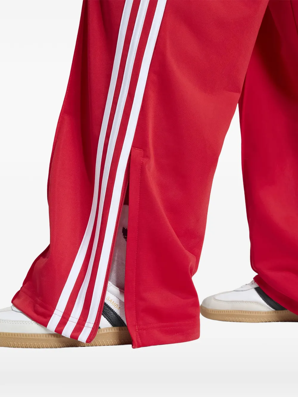 Трековые брюки Firebird с раздельными лампасами Adidas, красный — фото 3