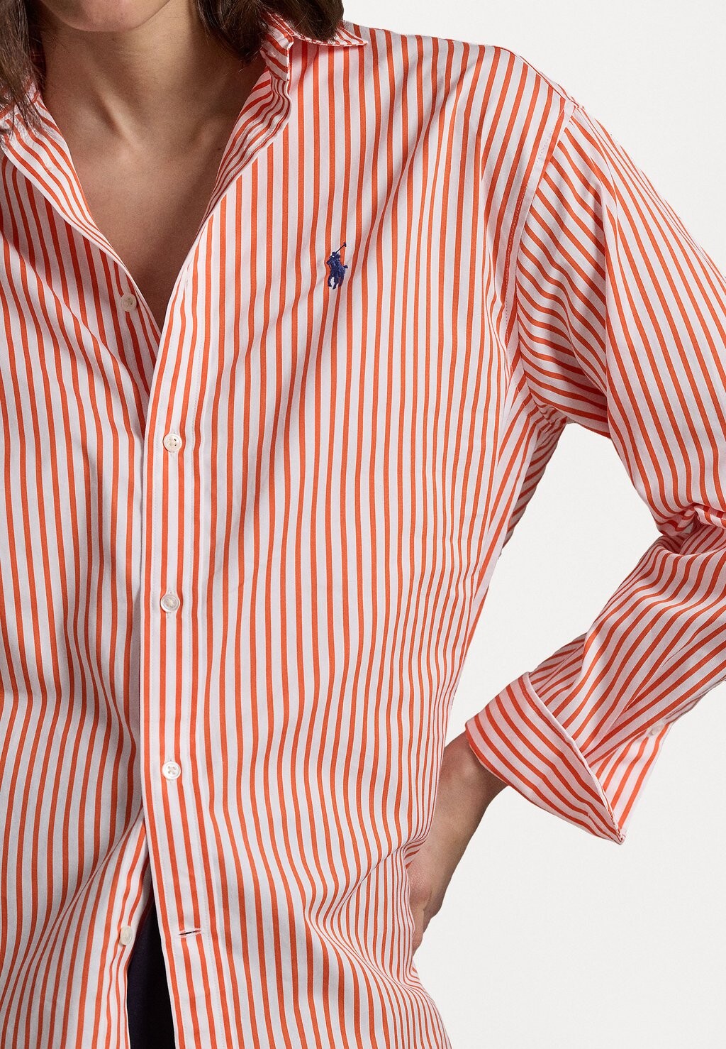 

Рубашка-блузка RELAXED FIT STRIPED COTTON SHIRT Ralph Lauren, абрикос