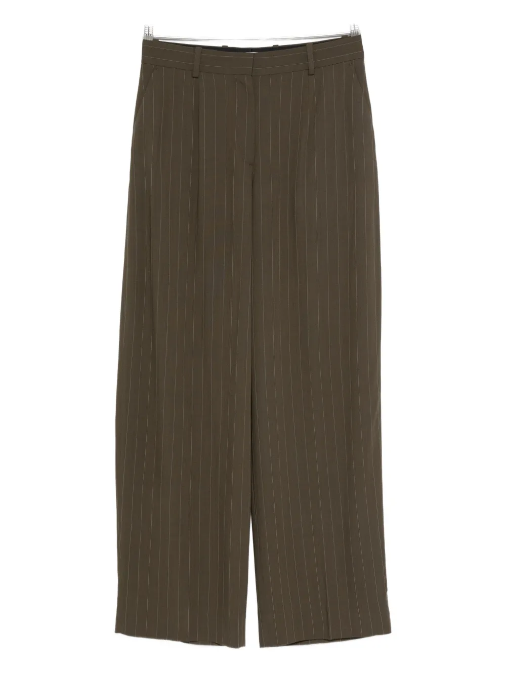 

Широкие брюки в тонкую полоску TOTEME, коричневый