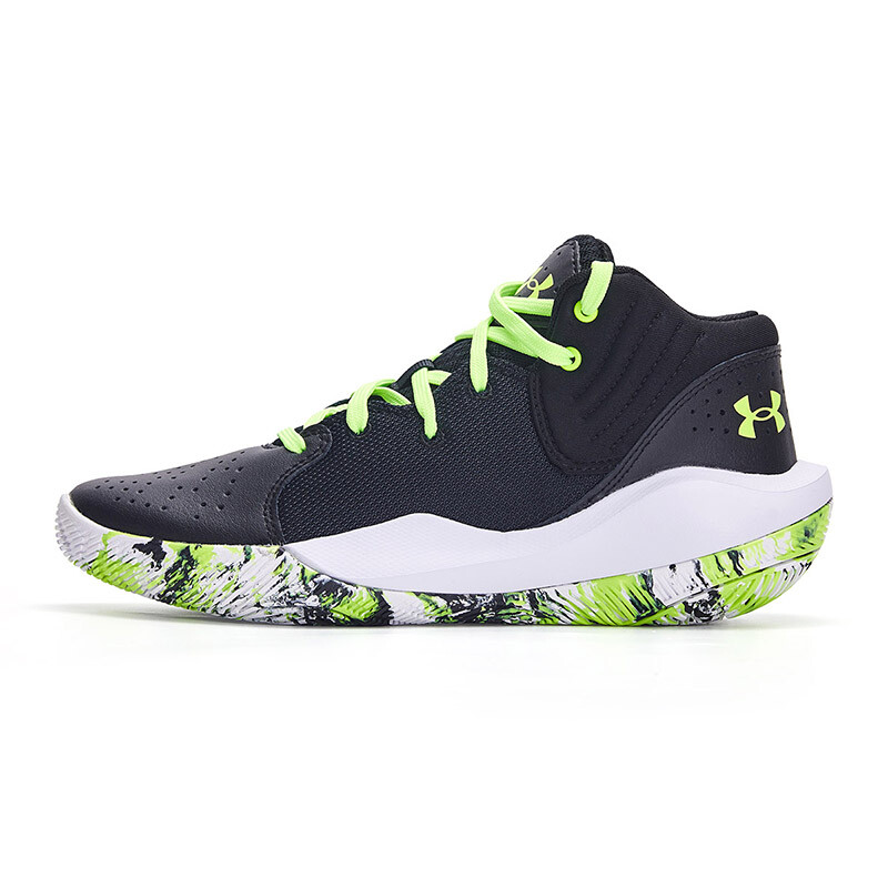 

Баскетбольные кроссовки Jet "21 Kids Kids Mid-top Color/white Under Armour, черный/зеленый