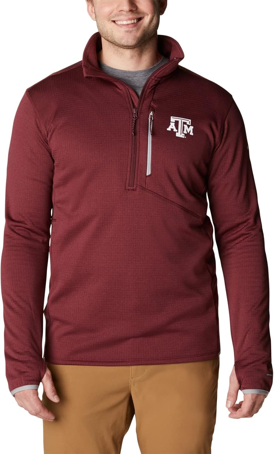 

Columbia мужская куртка Park View Fleece Half Zip, Tam - Deep Maroon Heather