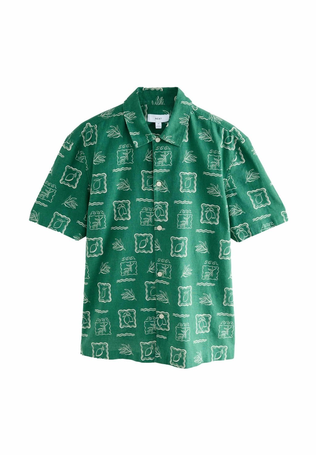 

Рубашка REGULAR FIT - CONVERSATIONAL PRINTED SHORT SLEEVE Next, зеленый