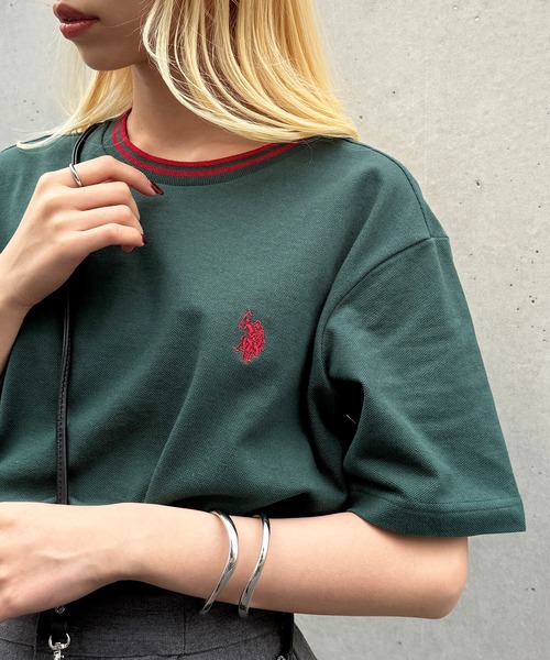 

Футболка-поло унисекс, пике U.S. POLO ASSN., темно-зеленый