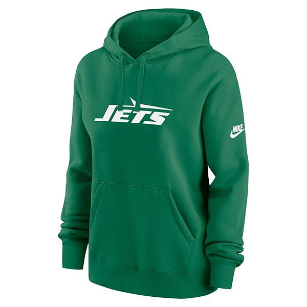 Женская зеленая толстовка с капюшоном New York Jets Club Fleece Nike — фото 3