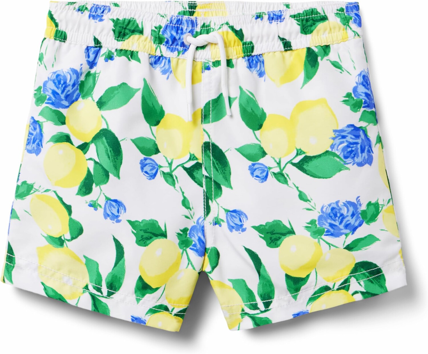 

Шорты Janie and Jack Lemon Print Swim Shorts, синий