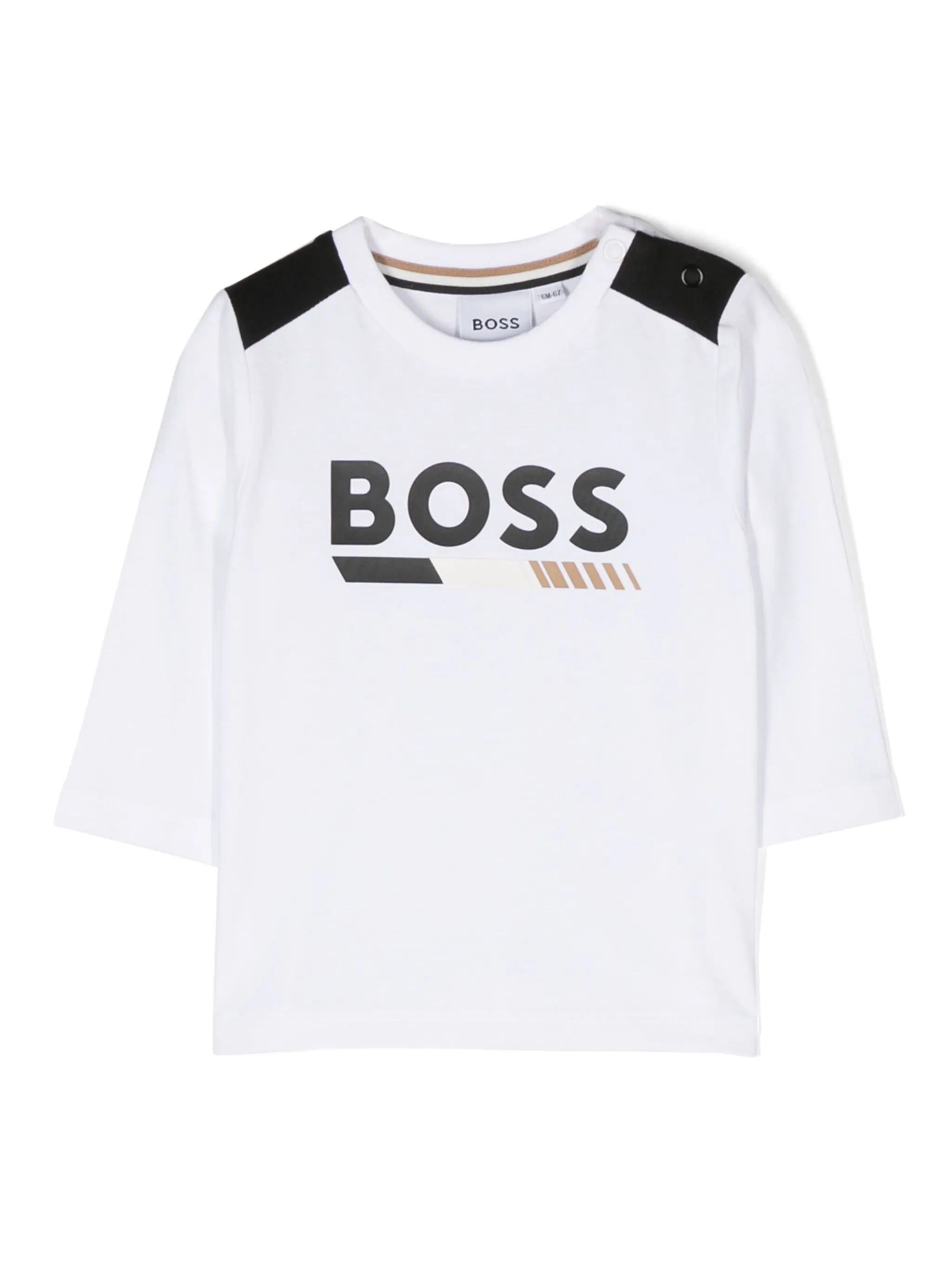 

Топ с длинными рукавами и логотипом Boss Kidswear, белый