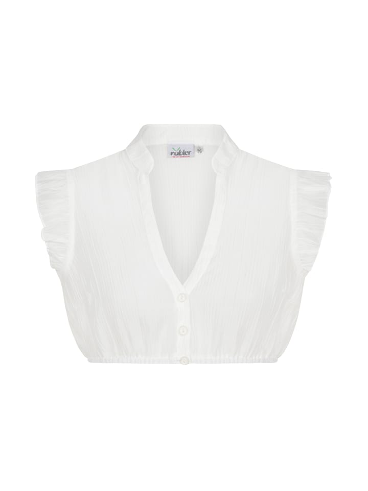 

Блузка Тина с короткими рукавами в стиле дирндль кремового цвета Nübler