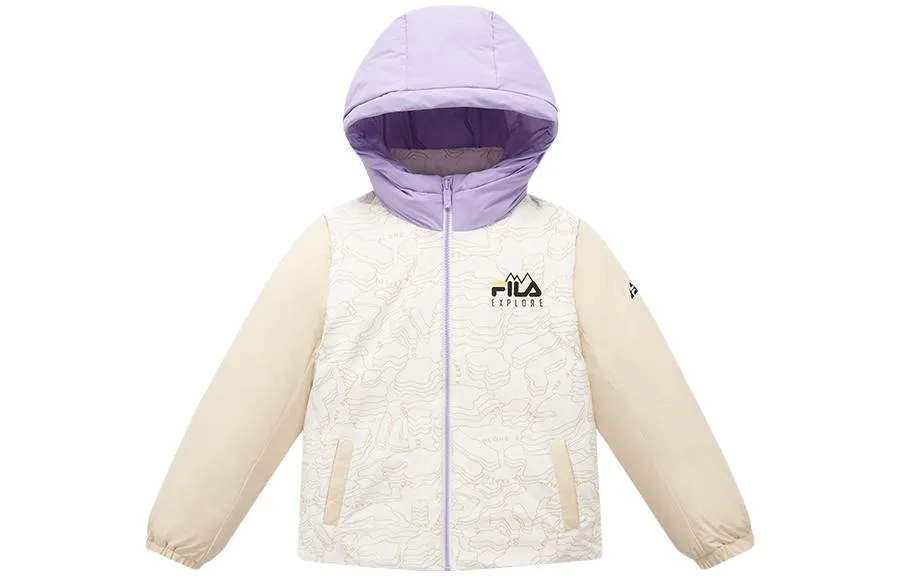Детская пуховая куртка с капюшоном FILA KIDS, All Over Print