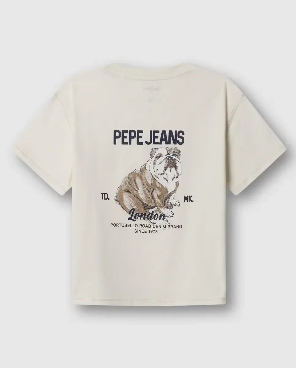 Детская футболка Cutbert Pepe Jeans, кремовый — фото 2