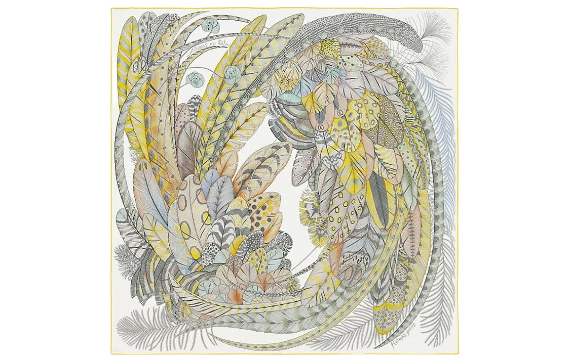 

HERMES Шёлковый шарф Women's Yellow, Yellow