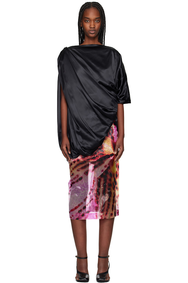 

Шёлковая блузка Dries Van Noten, черный