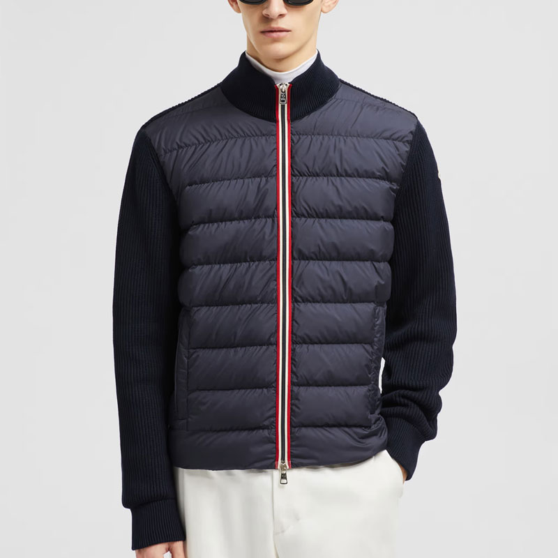 Moncler Кардиган на молнии с логотипом, Marine Blue — фото 4