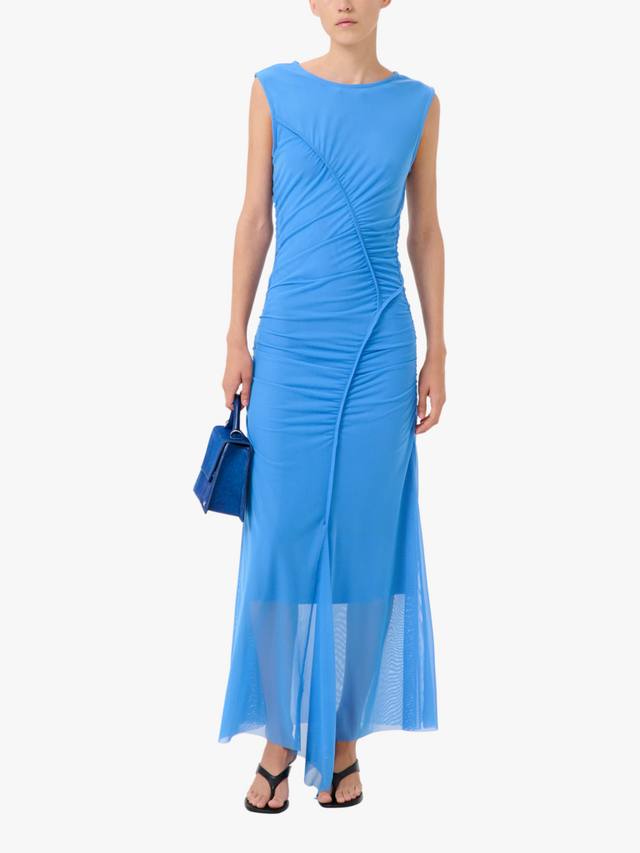 

Платье макси Menny с драпированными деталями Gestuz, Palace Blue