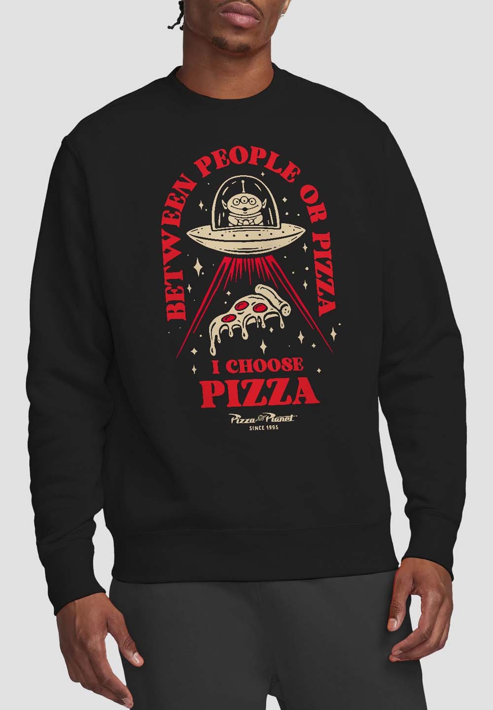 

Толстовка TOY STORY PIZZA OR PEOPLE Disney, черный
