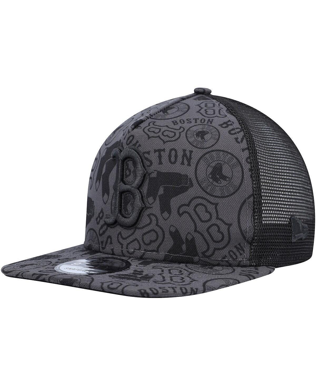 

Мужская черная кепка Boston Red Sox с А-образной рамкой 9FIFTY Trucker Snapback New Era