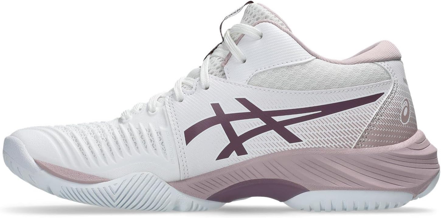 Кроссовки ASICS Women's Netburner Ballistic FF MT 3 Volleyball Shoe, цвет White/Watershed Rose — фото 4