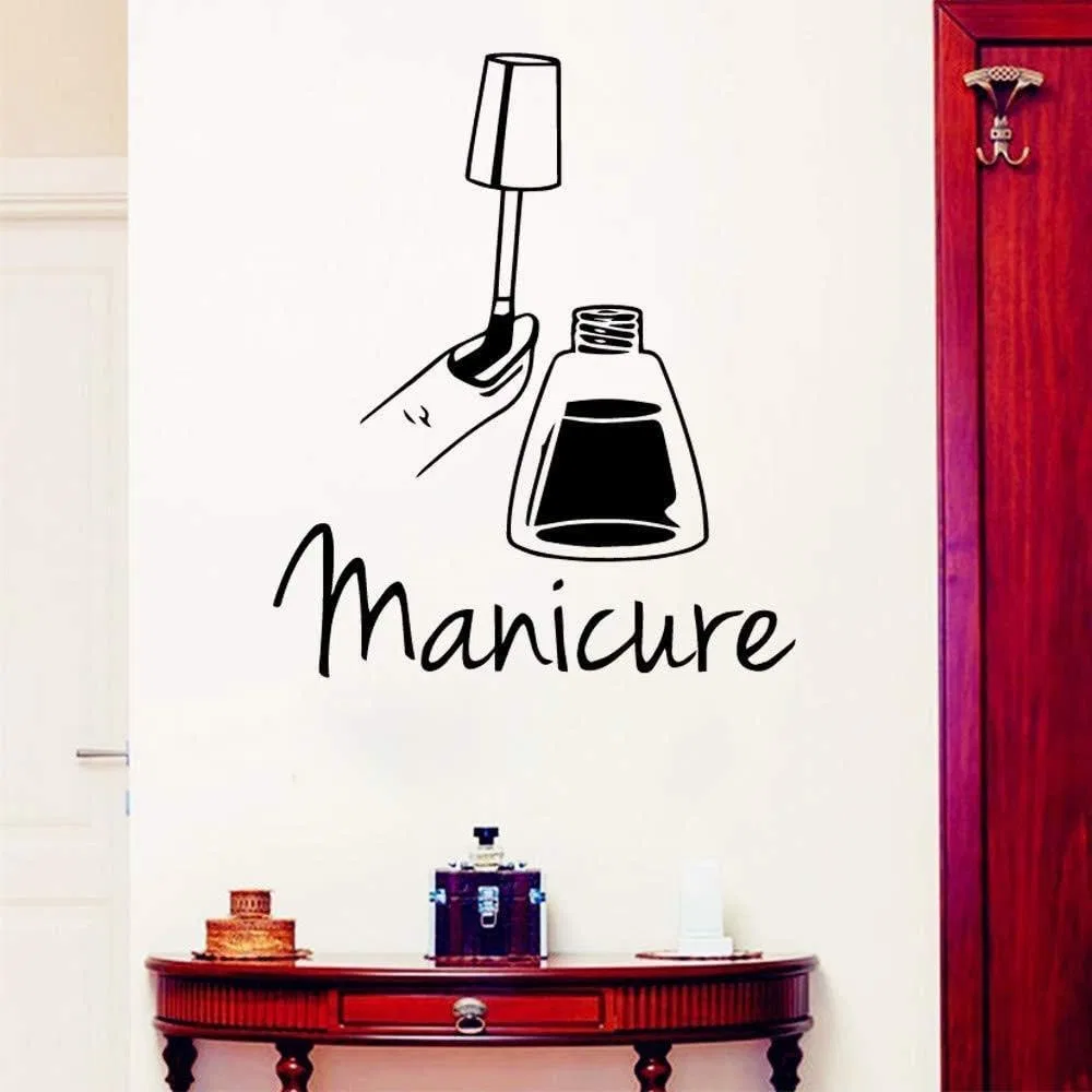 Виниловая наклейка на стену для маникюрного салона 57x68 см Wyfcl