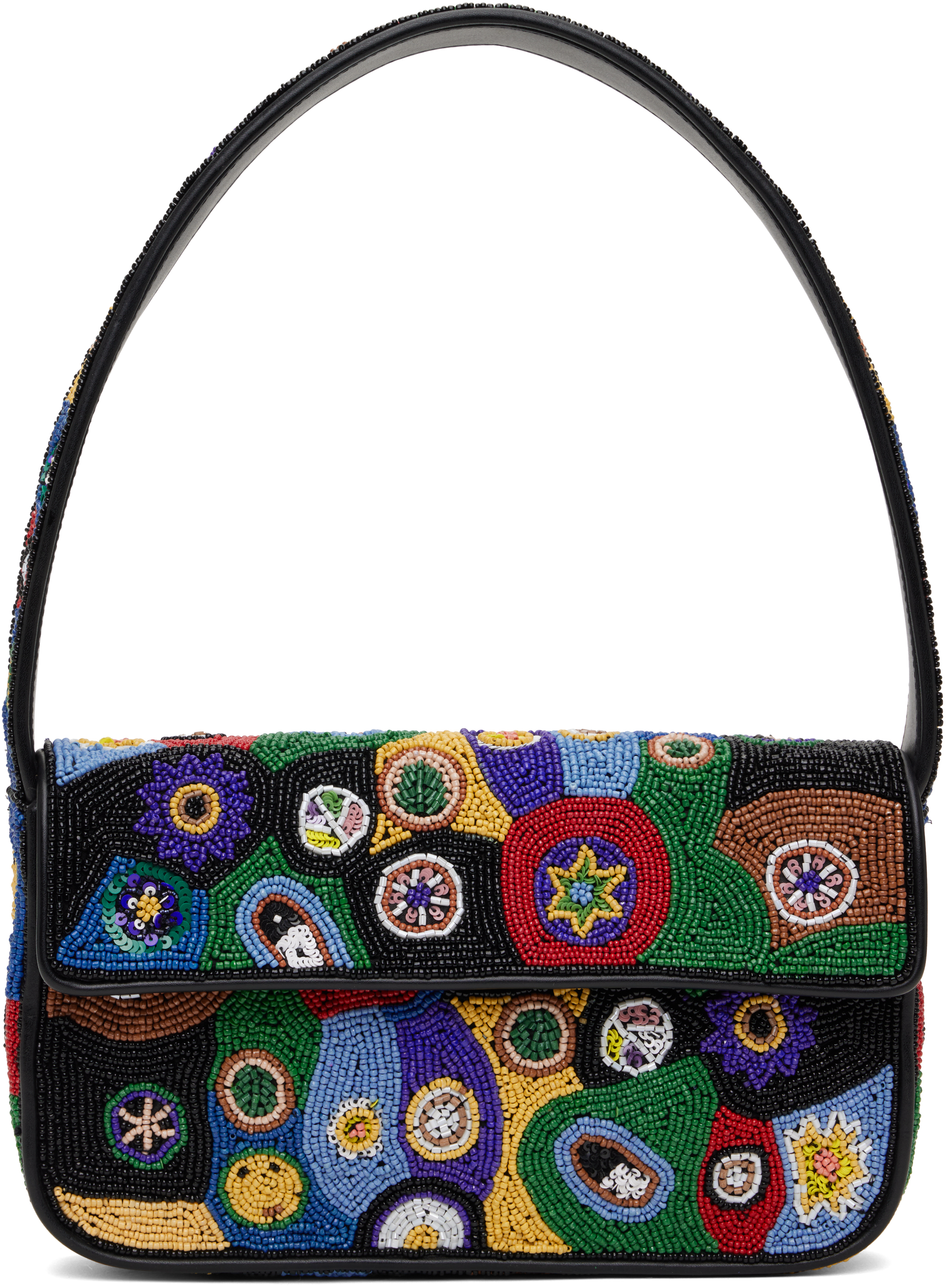 

Разноцветная сумка Tommy Beaded Staud, Millefiori black