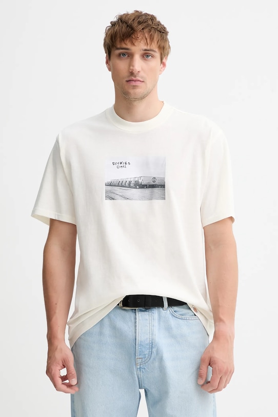 

Хлопковая футболка Dickies, бежевый