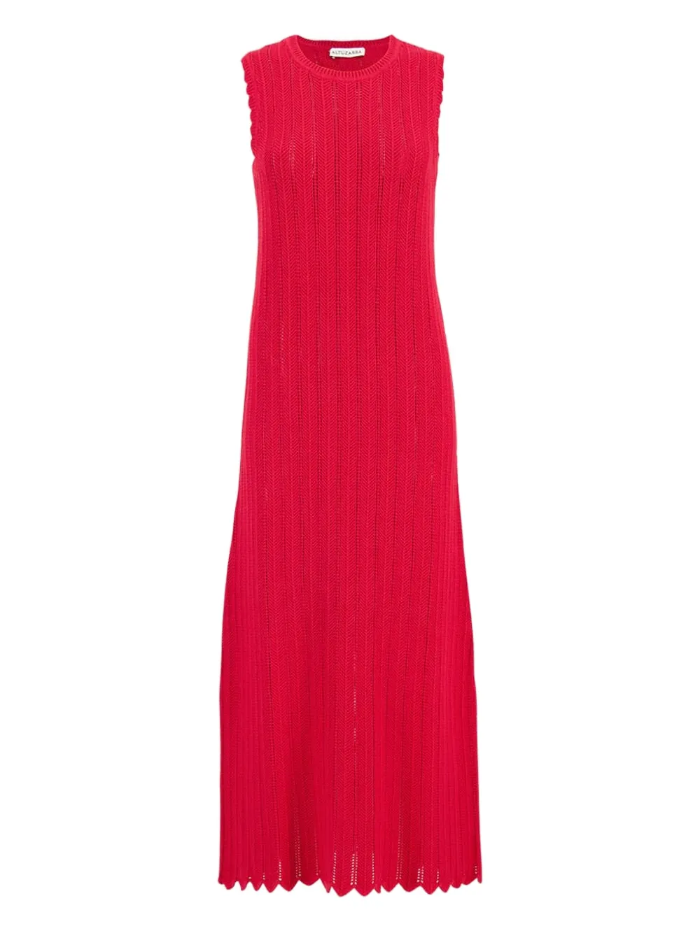 

Платье макси Sissi с фестонами Altuzarra, красный