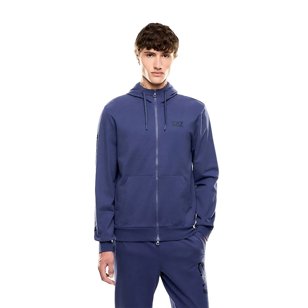 

Толстовка EA7 EMPORIO ARMANI Train Logo Series Extended Logo Coft CC full zip, синий