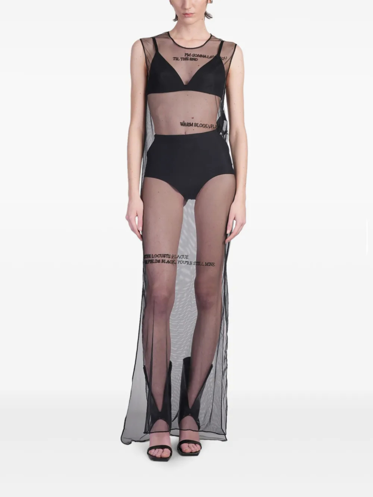 

Прозрачное платье Ann Demeulemeester, черный