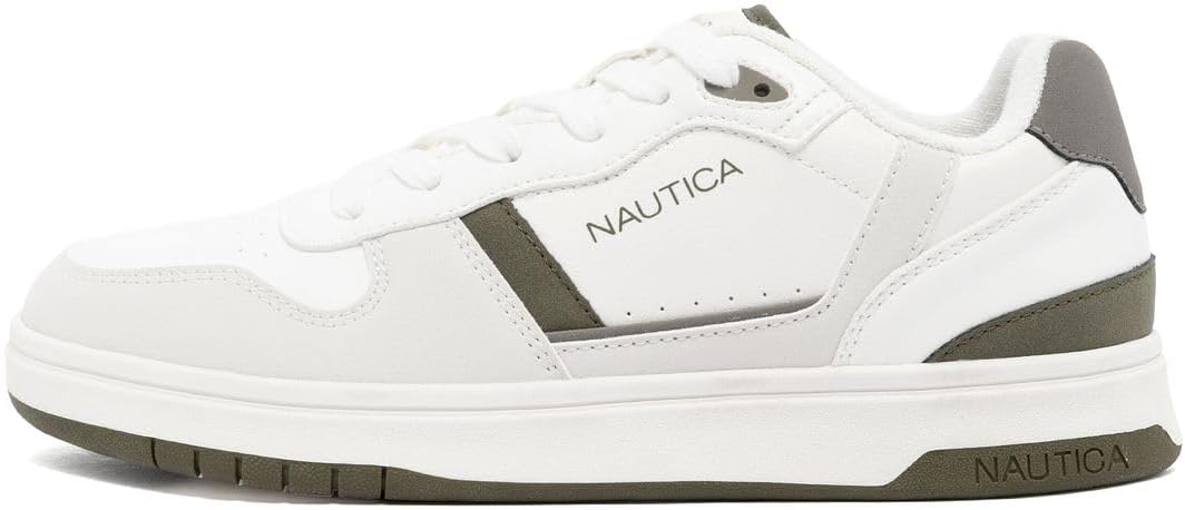 Мужские повседневные кроссовки Nautica на шнуровке, стильные оксфордские прогулочные туфли - легкие, удобные, универсальная обувь на каждый день, белый — фото 2