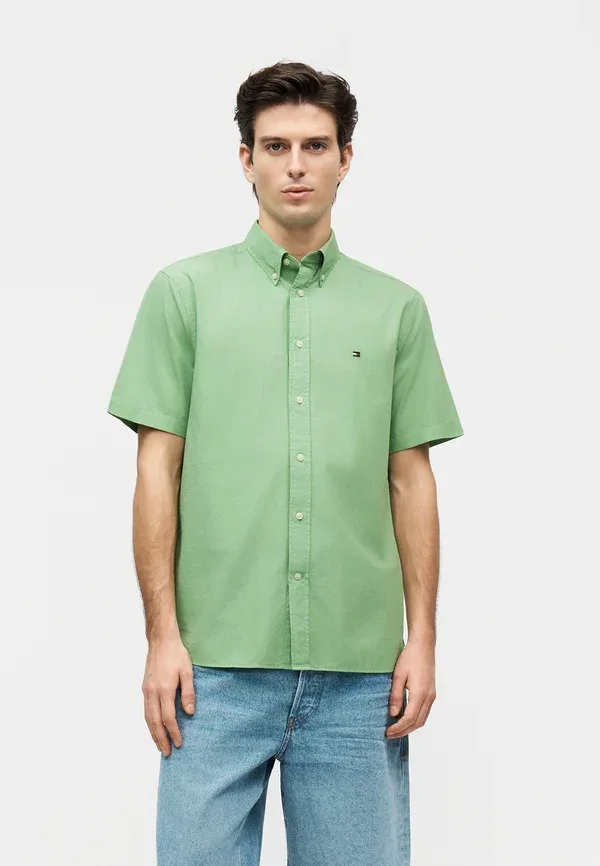 Рубашка Tommy Hilfiger garment dyed shirt, цвет скошенная трава