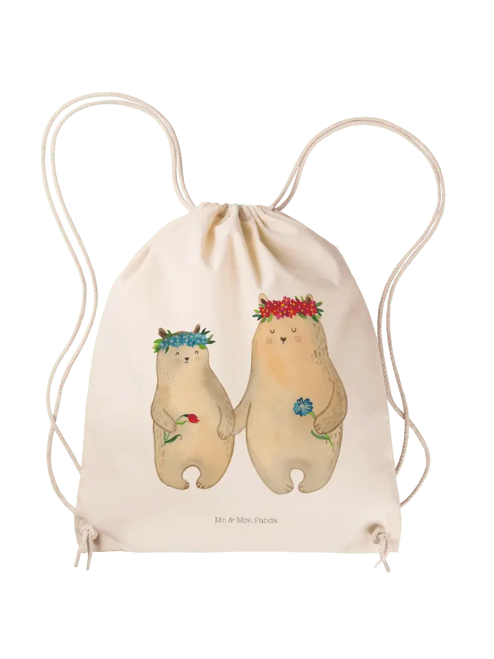 

Спортивная сумка Mr & Mrs Panda Sportbeutel Bären, кремовый