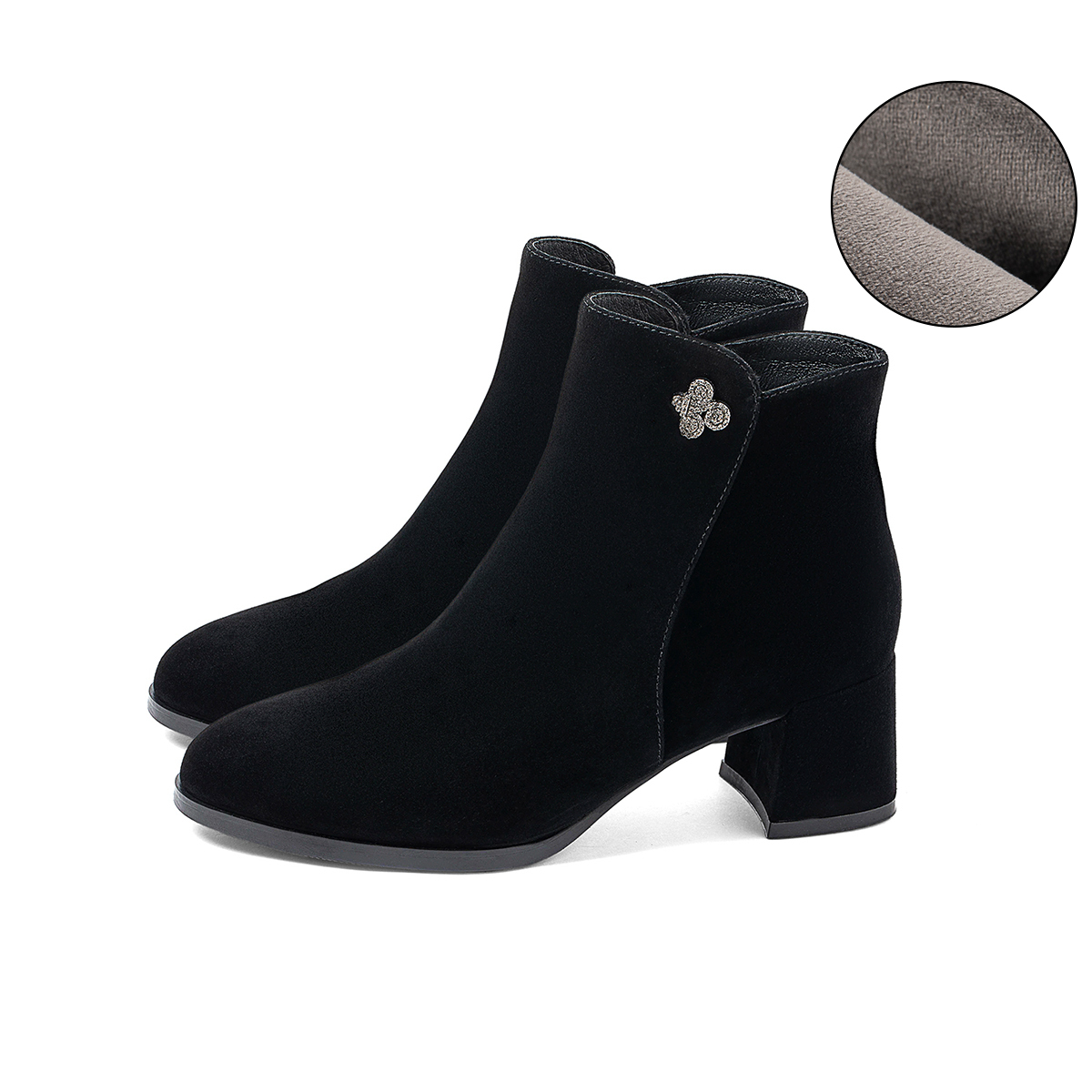 COMELY Черные женские угги на платформе 5,5 см с меховой подкладкой, цвет Black (Fleece-Lined) — фото 3