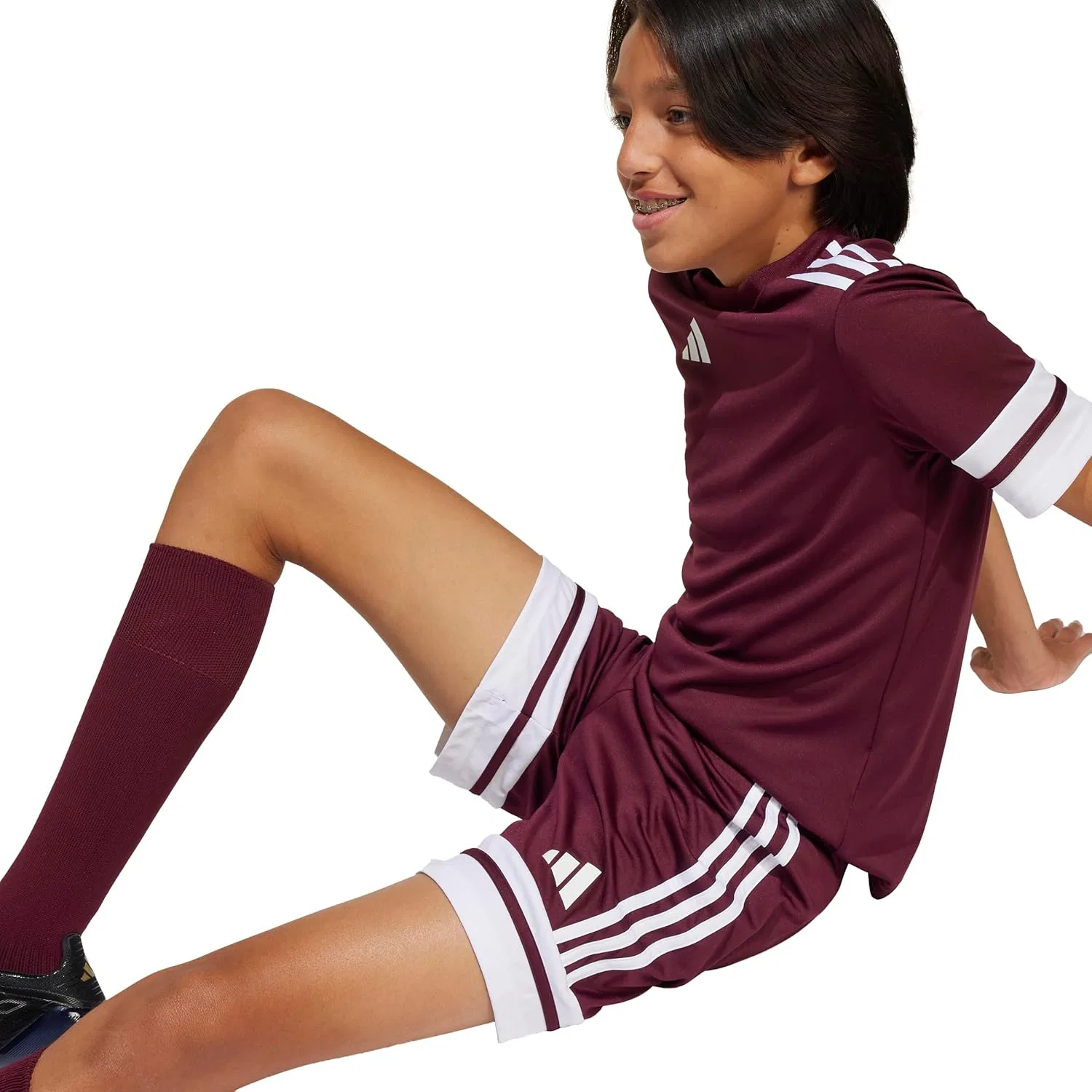 Adidas Originals Детские шорты Adidas Squadra 25, Team Maroon/White — фото 4