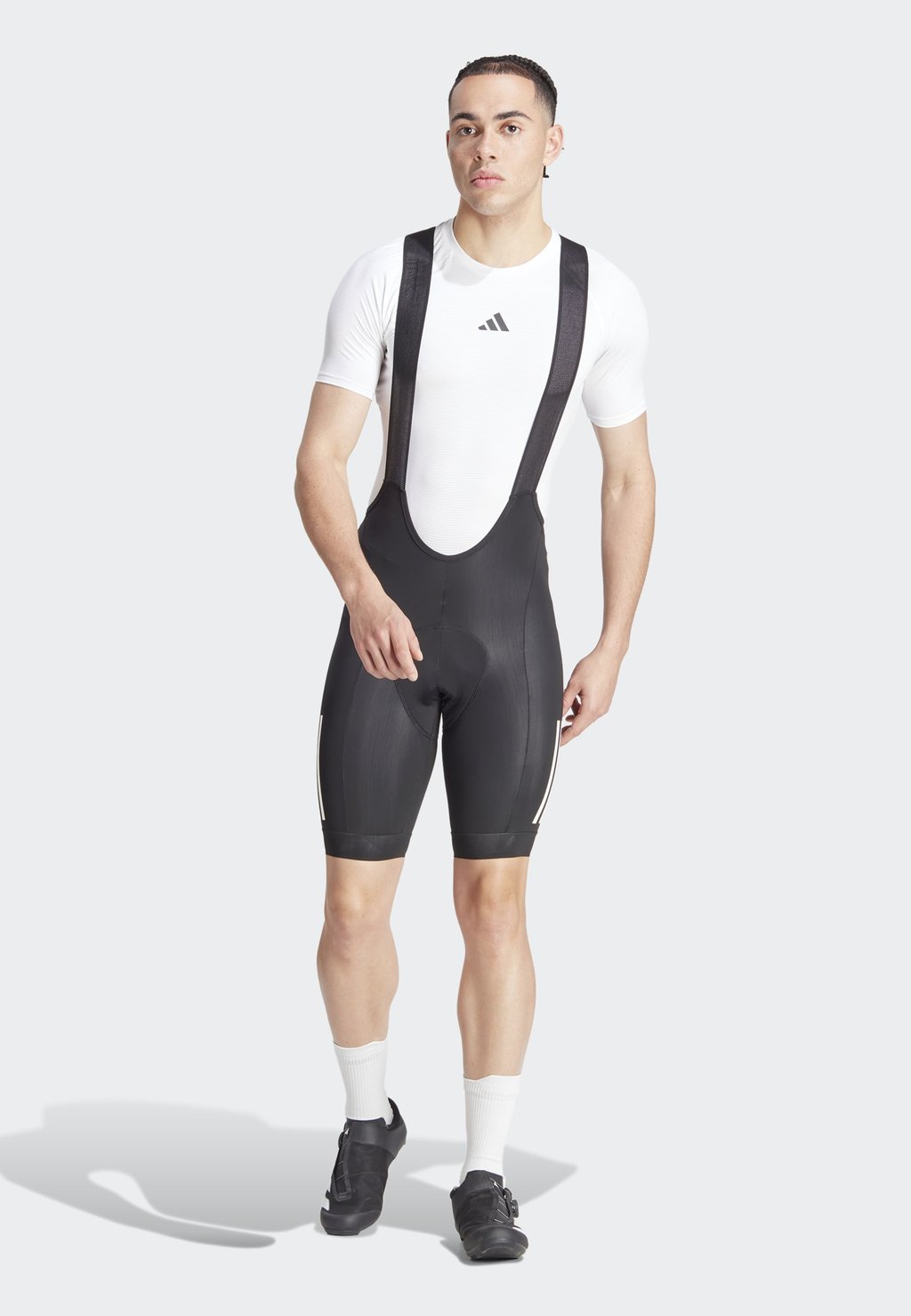 

Комбинезон ESSENTIALS 3-STRIPES PADDED CYCLING BIB adidas Performance, черный