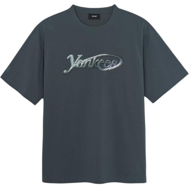 

MLB Футболка New York Yankees Basic Collection SS25 Unisex Gray Blue, Синий, MLB Футболка New York Yankees Basic Collection SS25 Unisex Gray Blue