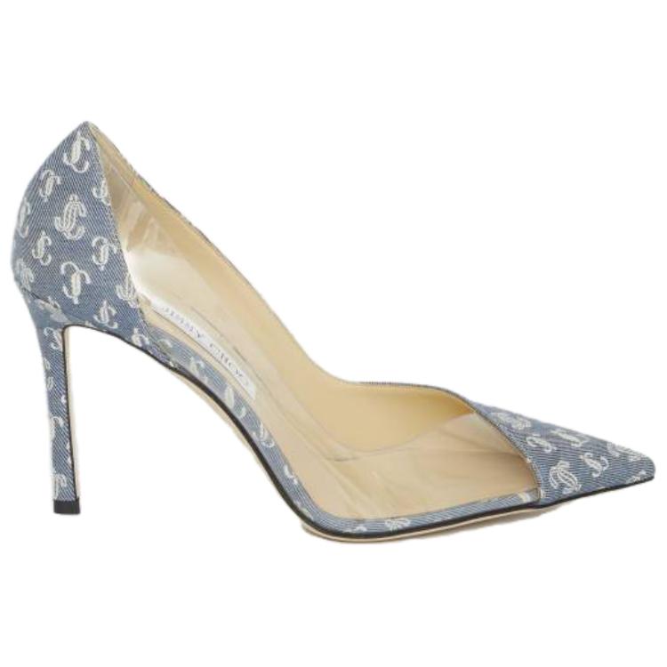 Каблуки-шпильки Cass Slim высотой 9,5 см женские синие Jimmy Choo — фото 3
