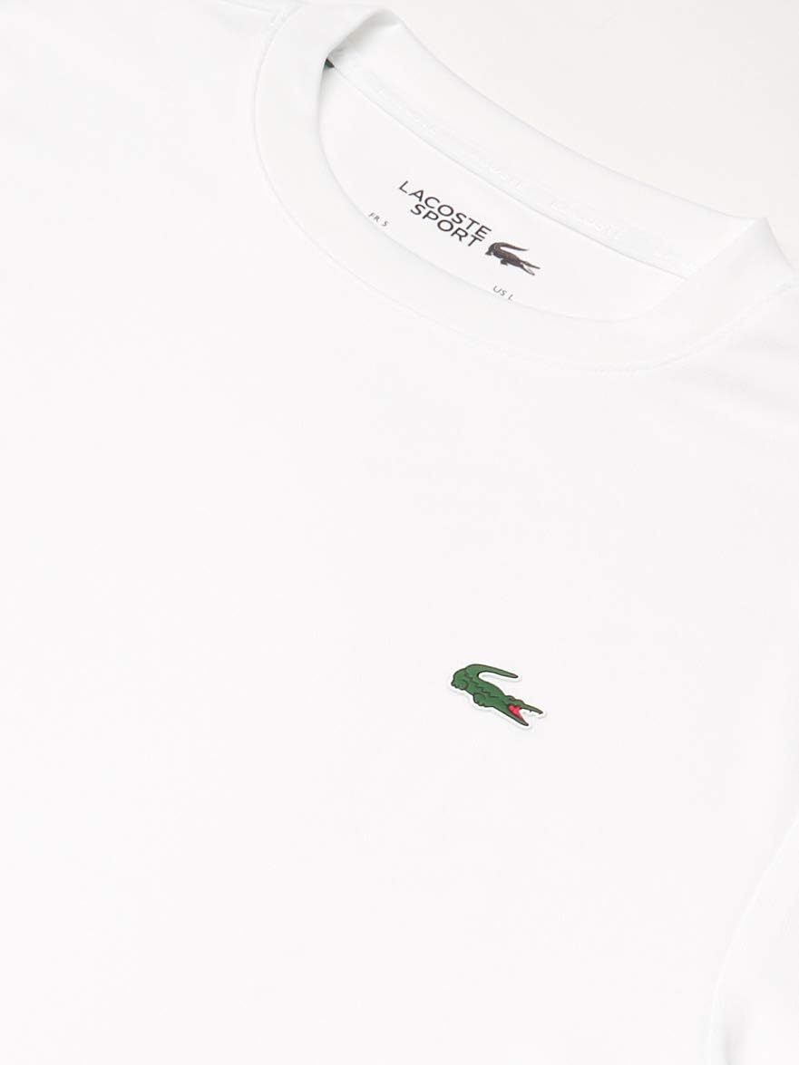 Футболка Lacoste, мужская, спортивная облегающая, белый — фото 2