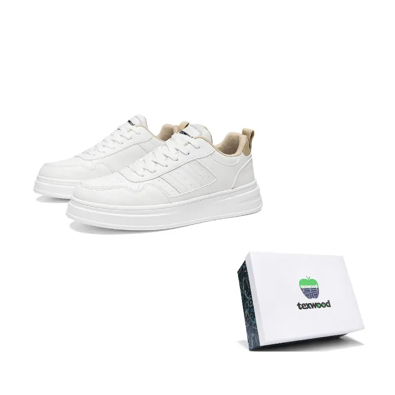 

TEXWOOD Низкие скейтерские кросcовки мужские Box - белый хаки, цвет White Khaki