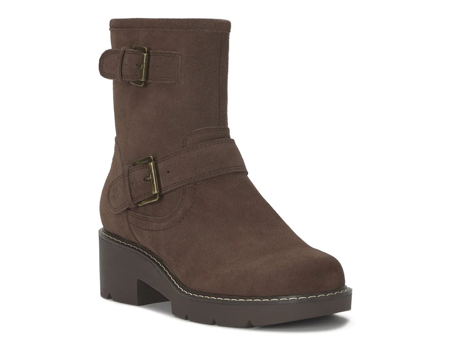 Ботинки Lucky Brand Migyn Moto Bootie, Cappuccino Brown Suede