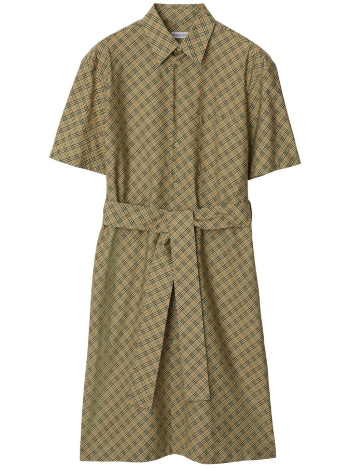 

Burberry платье-рубашка в клетку, зеленый