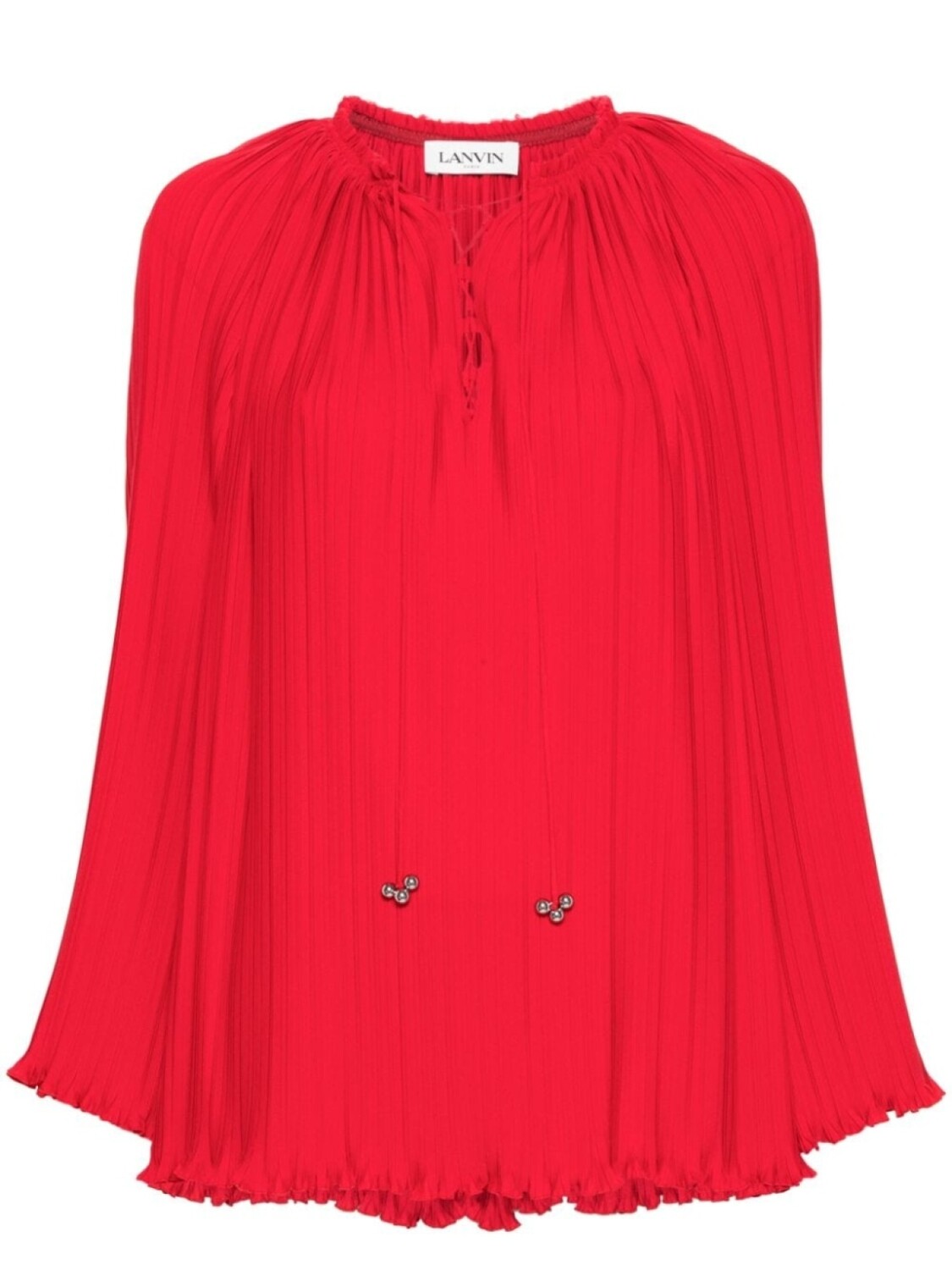 

Lanvin плиссированная блузка со сборками, красный