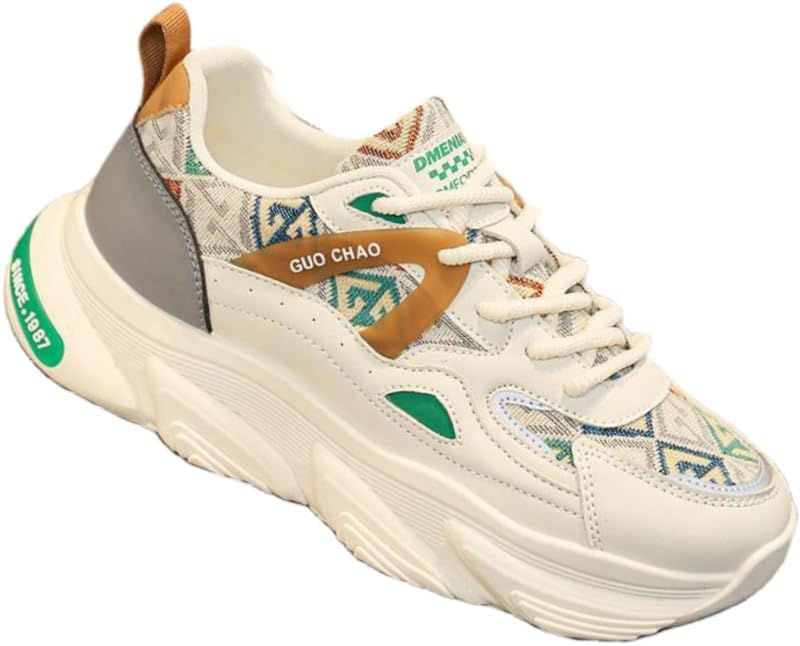 

Летние мужские кроссовки с дышащей сеткой, шнуровкой, с утолщенной противоскользящей подошвой, низким профилем и круглым носком, модные спортивные для повседневного активного отдыха на улице Clolinde, коричневый