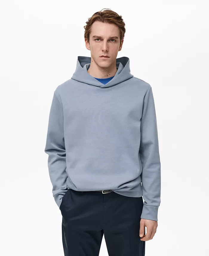 

Мужская хлопковая толстовка Regular-Fit MANGO, синий