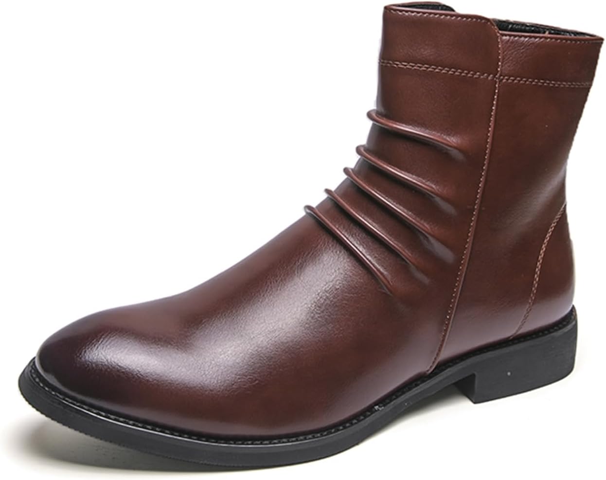 

Мужские черно-коричневые кожаные ботинки челси Psieicwm, коричневый