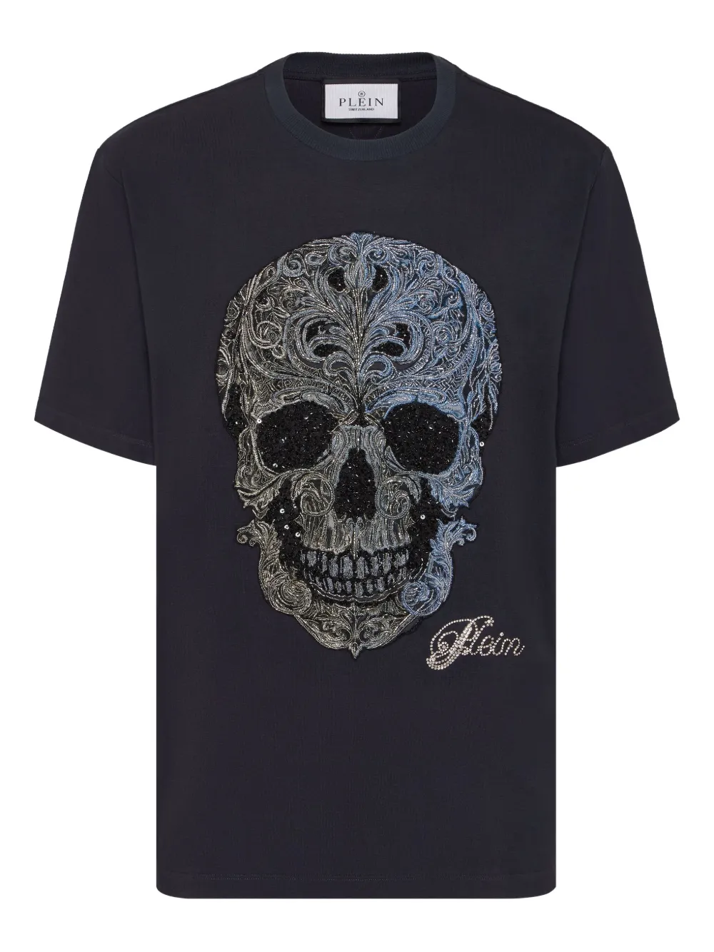 

Футболка с вышивкой Philipp Plein, синий