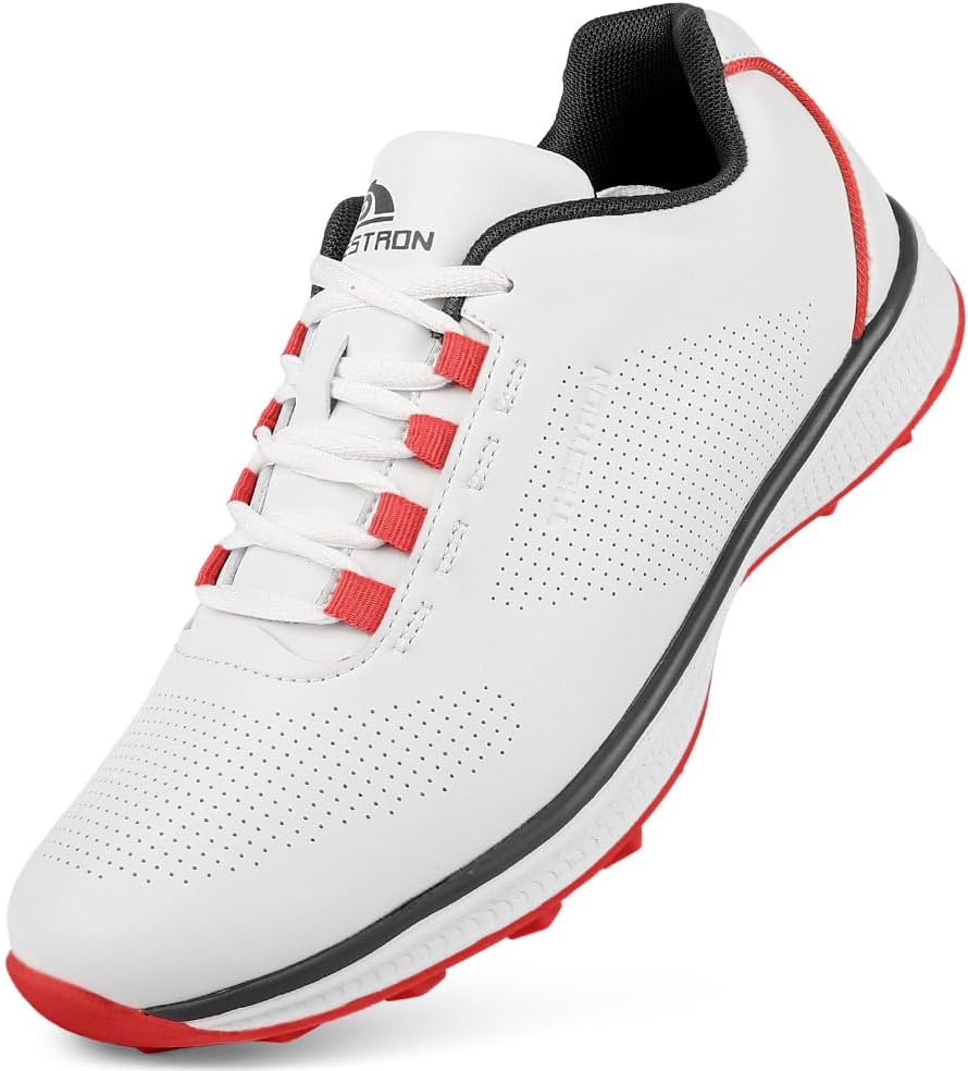 

Профессиональные мужские кроссовки для гольфа THESTRON: легкие и удобные, без шипов, для тренировок и занятий гольфом, белый/красный