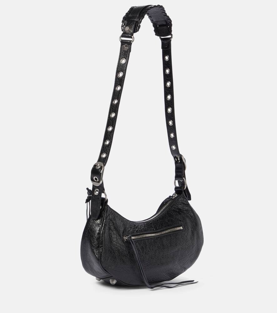 Le Cagole Маленькая кожаная сумка через плечо Balenciaga, черный — фото 4