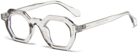 

Модные солнцезащитные очки Polygon Small для женщин, ретро-очки с заклепками, мужские солнцезащитные очки UV400, трендовые солнцезащитные очки для активного отдыха MTZJH, Grey Clear