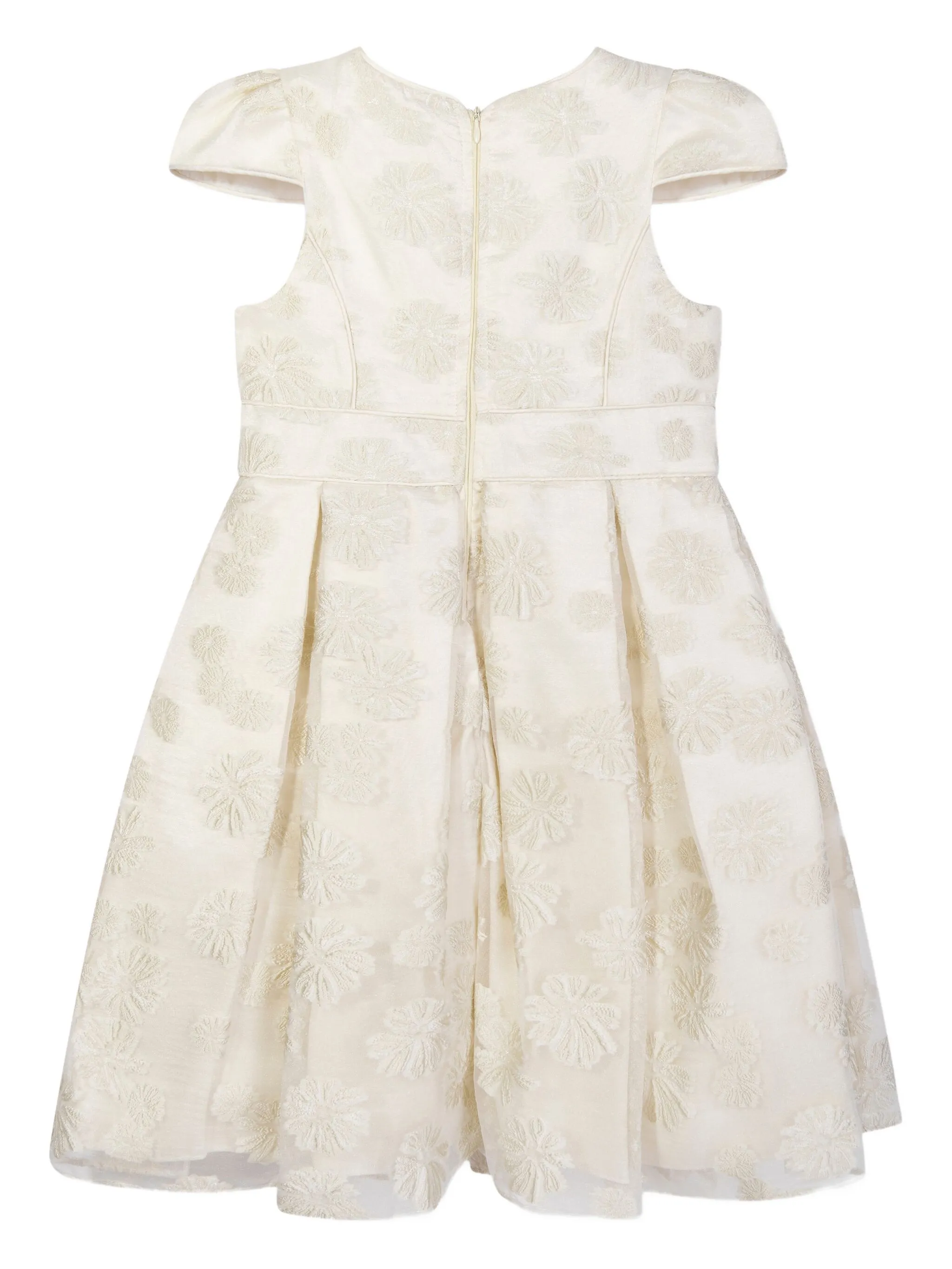 Платье с цветочной вышивкой и плиссировкой Dress & Fleur, бежевый — фото 3