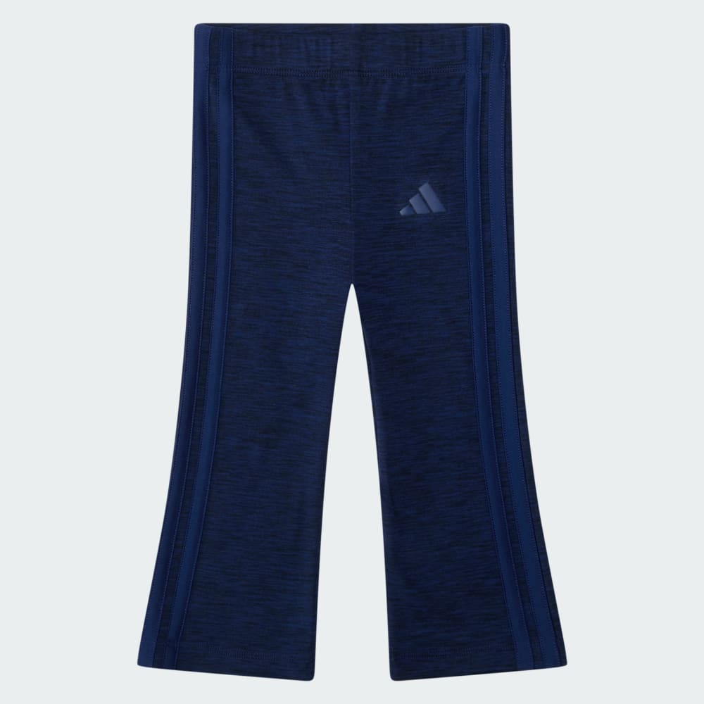 Спортивный костюм Adidas 2-Piece Long Sleeve Graphic Heather Tee & Flare Pant Set, цвет Medium Grey Heather — фото 4