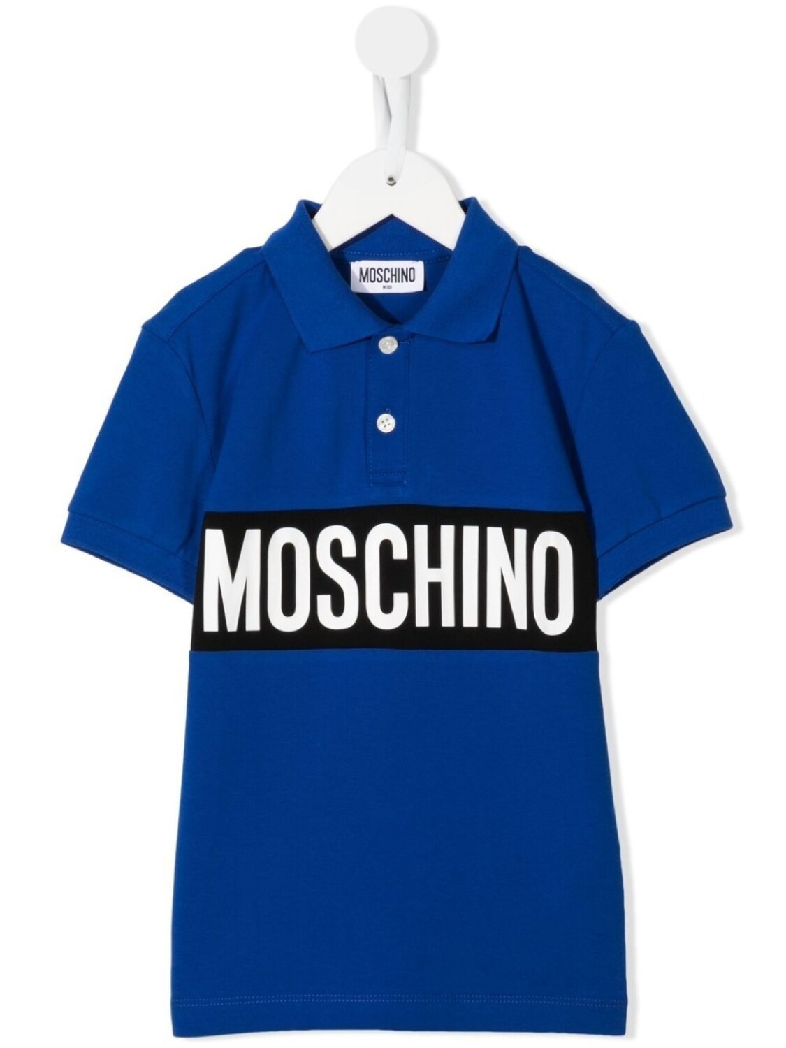 

Moschino Kids рубашка поло с логотипом, синий