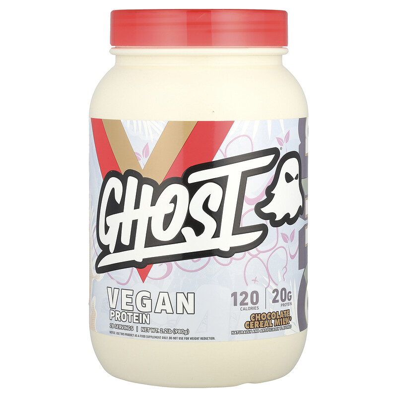 

Ghost, Vegan Protein, Chocolate Cereal Milk, 980 г (2,2 фунта)
